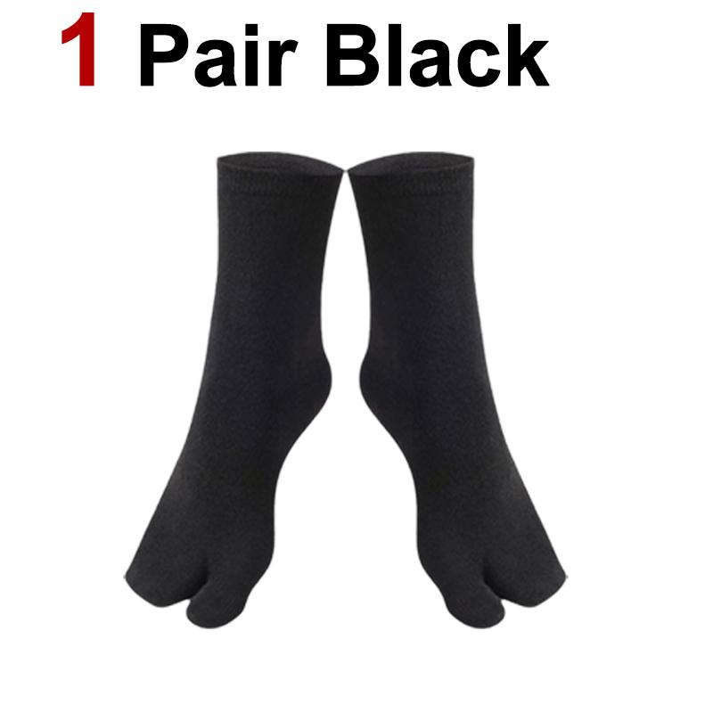 1/3 Pairs Neutral Split Toe Mid Tube Socks Stylish Design Sweat Wicking Breathable Soft Comfortable Couple Casual Socks