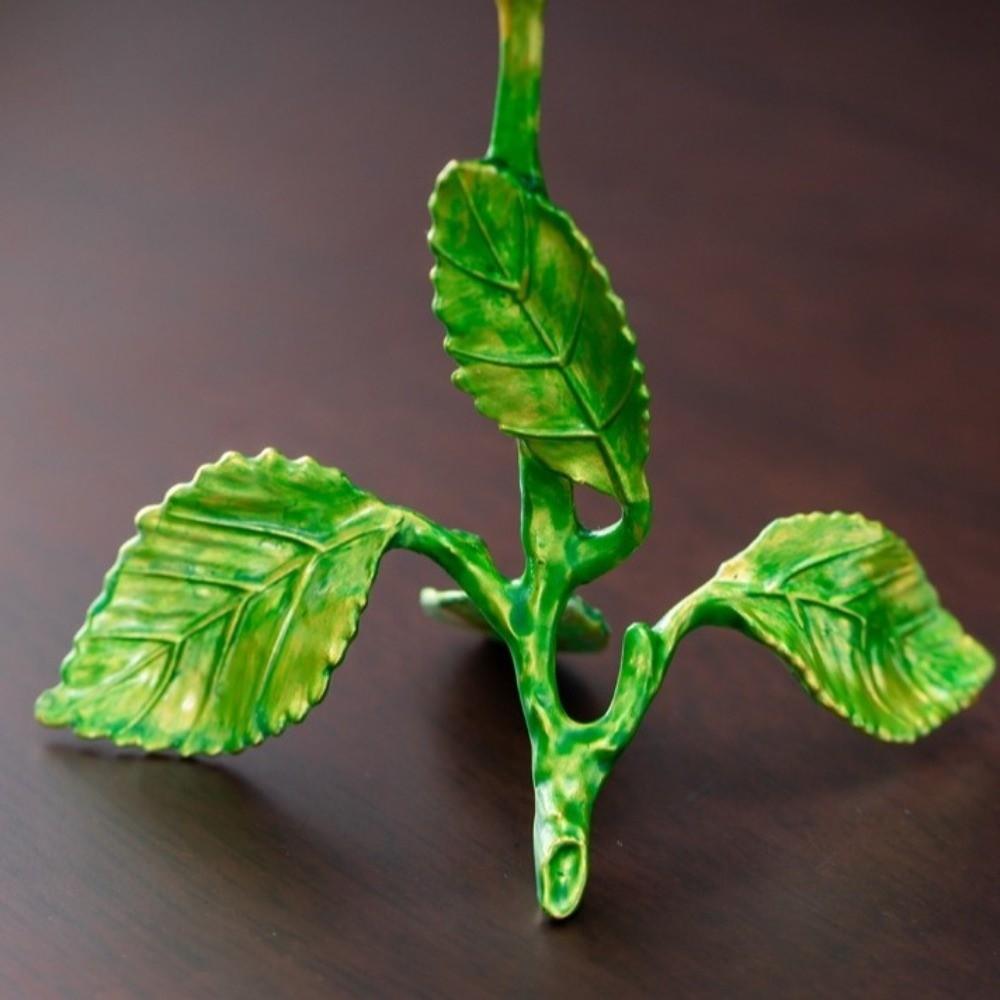 Handcrafted Incense Burner Sturdy Incense Holder Romantic Rose Statue Gifts Living Room