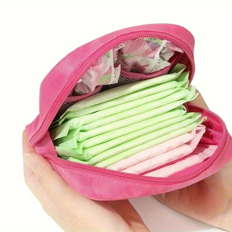 1 szt. Wodoodporna kosmetyczka na produkty higieniczne - Przenośna torba na zestaw menstruacyjny z dyskretnym schowkiem na podpaski higieniczne, saszetka na kubeczek menstruacyjny