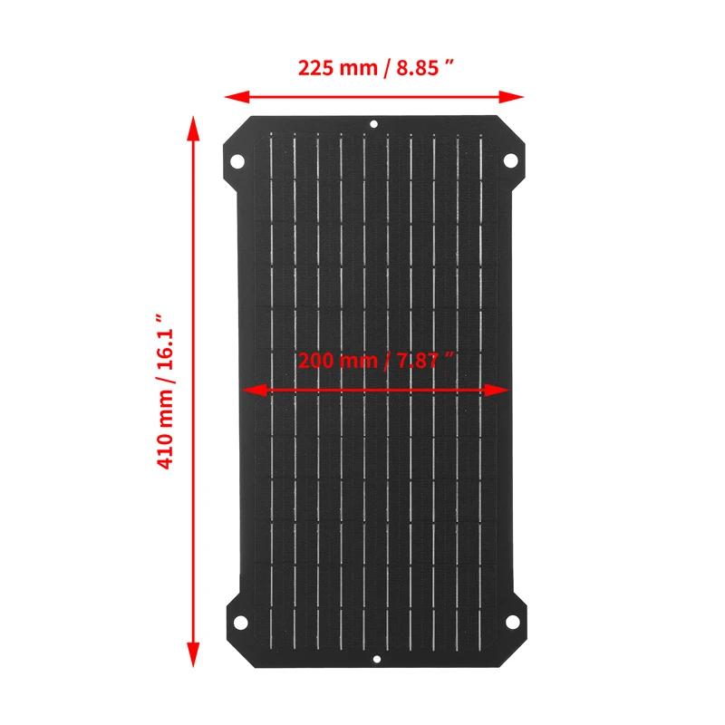 30W Solar Panel Portable Monocrystalline USB Type-C Output Outdoor Charger Power Bank for Camping Phone Tablet Camera Fans