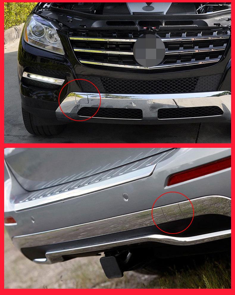 Abschlepphakenabdeckungen vorne und hinten für Mercedes ML-Klasse W166 Stoßfänger 2012-2015