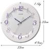 RHYTHM Citizen Wall Continuous Second Clock, Radio-Controlled, Analog, Hand, Purple, 33x4.9cm, 8MY537-012