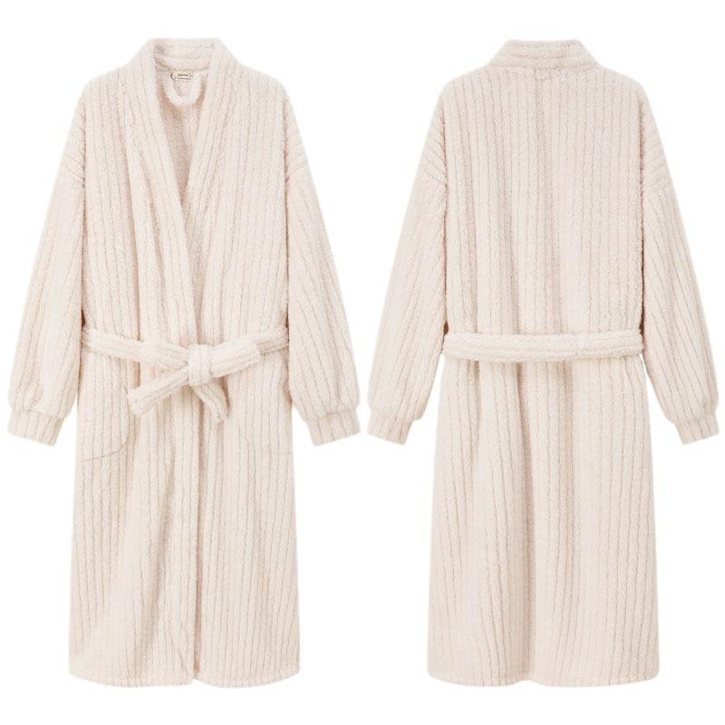 Warm Nightgown Women'S Autumn And Winter Coral Fleece Thickened Fleece Yukata Women'S Pajamas Robe Winter