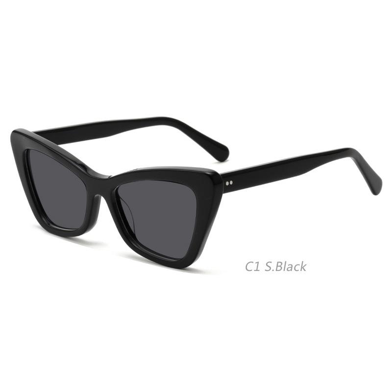 

Винтажные ацетатные солнцезащитные очки «кошачий глаз» для женщин - Ретро и стильные