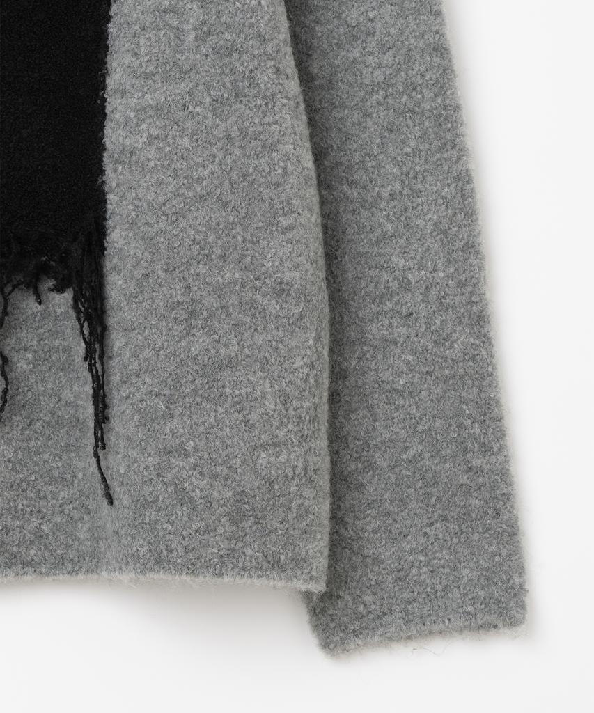 MILLO WOMEN Boucle Square Pullover Knit [Gray]