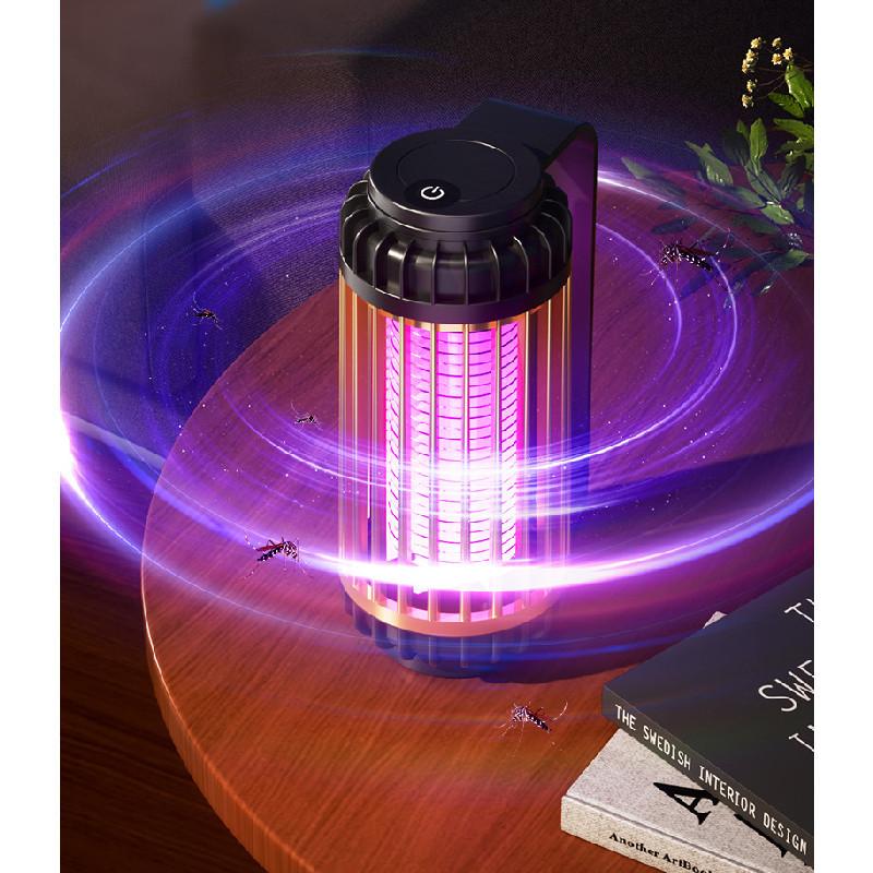 Elegant White Mosquito Killer Lamp Usb Rechargeable Portable Home Dorm Use
