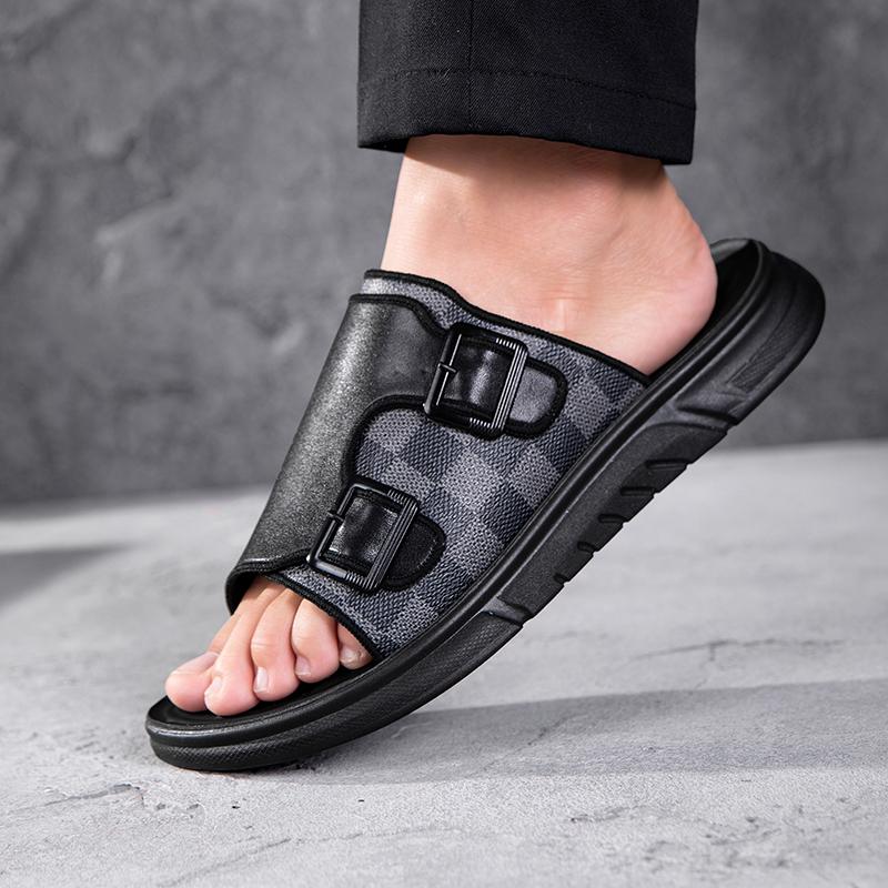 Men Summer Sandals Summer Sandals Slippers Cushioned Soft Sole Breathable Open Back Non Slip Casual Daily Wear Casual Street Style