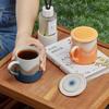 Xiangshang Mountain Sea Blue & Sunset Orange Mug Set