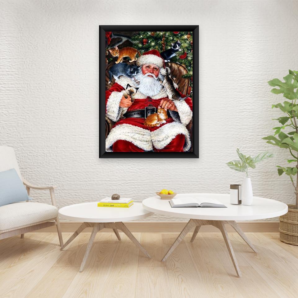 DIY Cartoon Santa Claus 5D Diamond Painting Full Round Drill Diamond Embroidery Christmas Gift Cross Stitch Kits Home Decor
