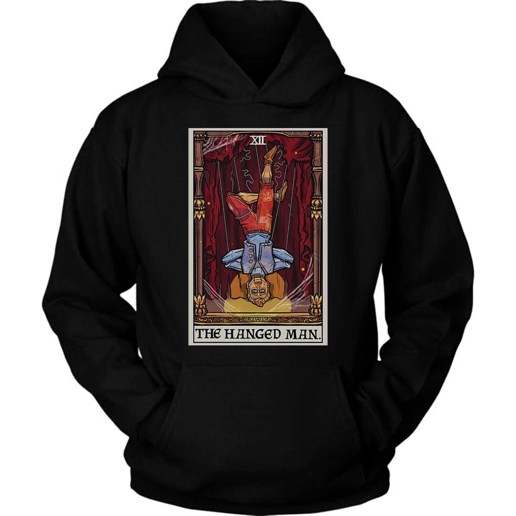 The Hanged Man Tarot Card Hoodie Creepy Marionette Gothic Halloween Sweatshirt