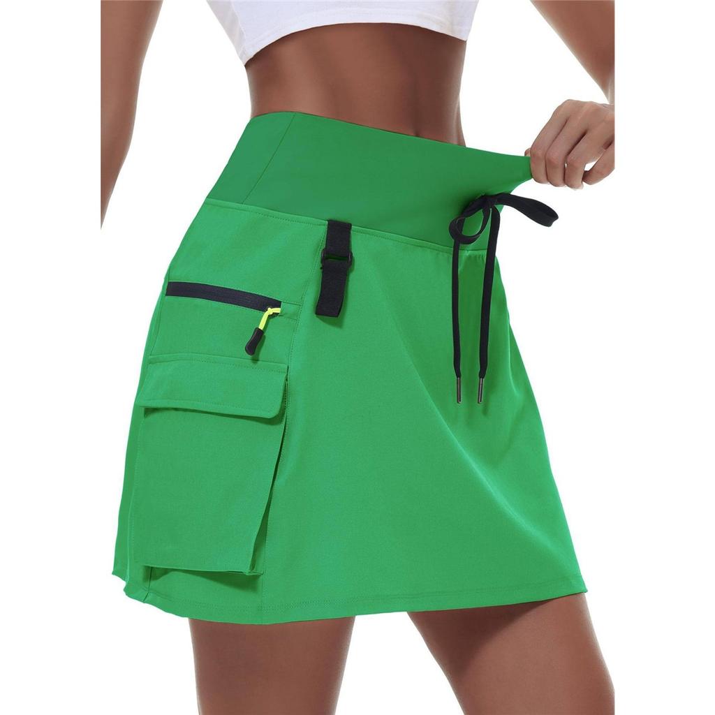 Women's Hiking Cargo Skirt Outdoor Sports Zipper Tennis Skirt