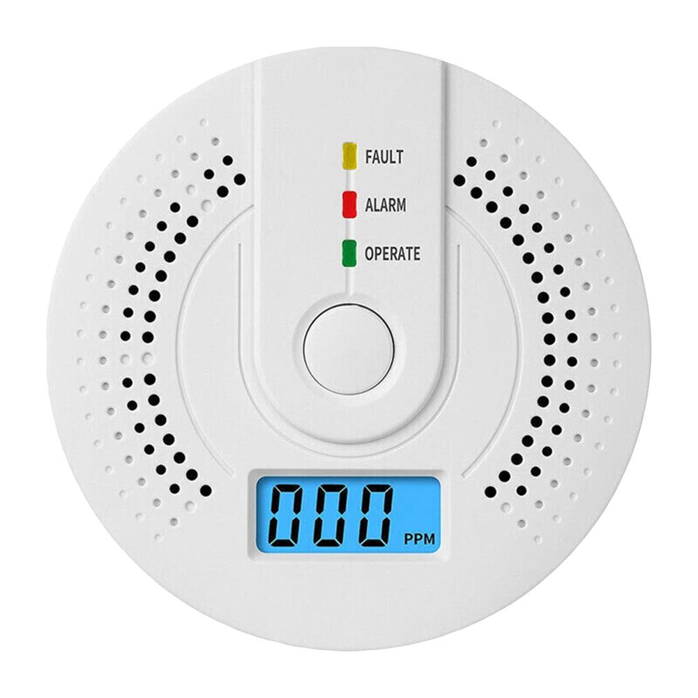 

Smart Carbon Monoxide Detector Alarm Sound Warning LCD Digital Display Home Indoor Real-Time CO Monitor Poisoning CO Gas Monitor белый