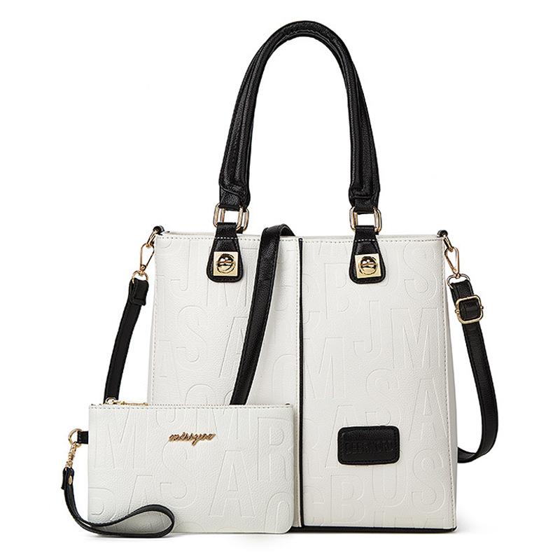 Nová módní dámská kabelka barevně sladěná taška přes rameno taška pro matku a dítě embosovaná velkokapacitní taška messenger taška na zápěstí