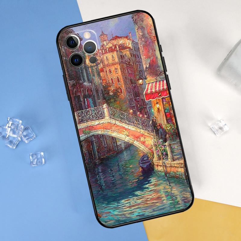 Travel italy Street Venice Phone Case For iPhone 16 Pro Max 16e 12 13 Mini 11 14 15 Pro Max XR 15 16 Plus Cover Shell