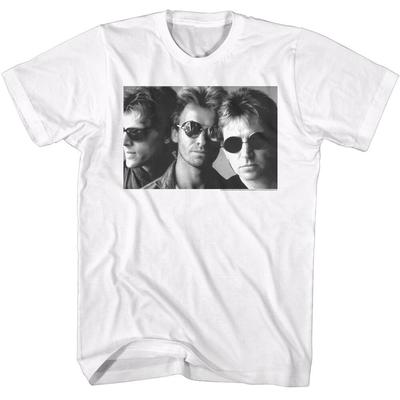 The Police Groupe de Rock Britannique Nuances Noir & Blanc Photo T-shirt Homme Musique T-shirt Unisexe