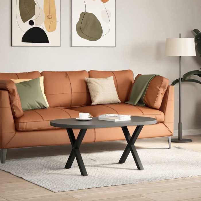 VidaXL Pieds de table basse en forme de X, 2 pièces, noir, 38 x (42-43) cm, acier 4012896