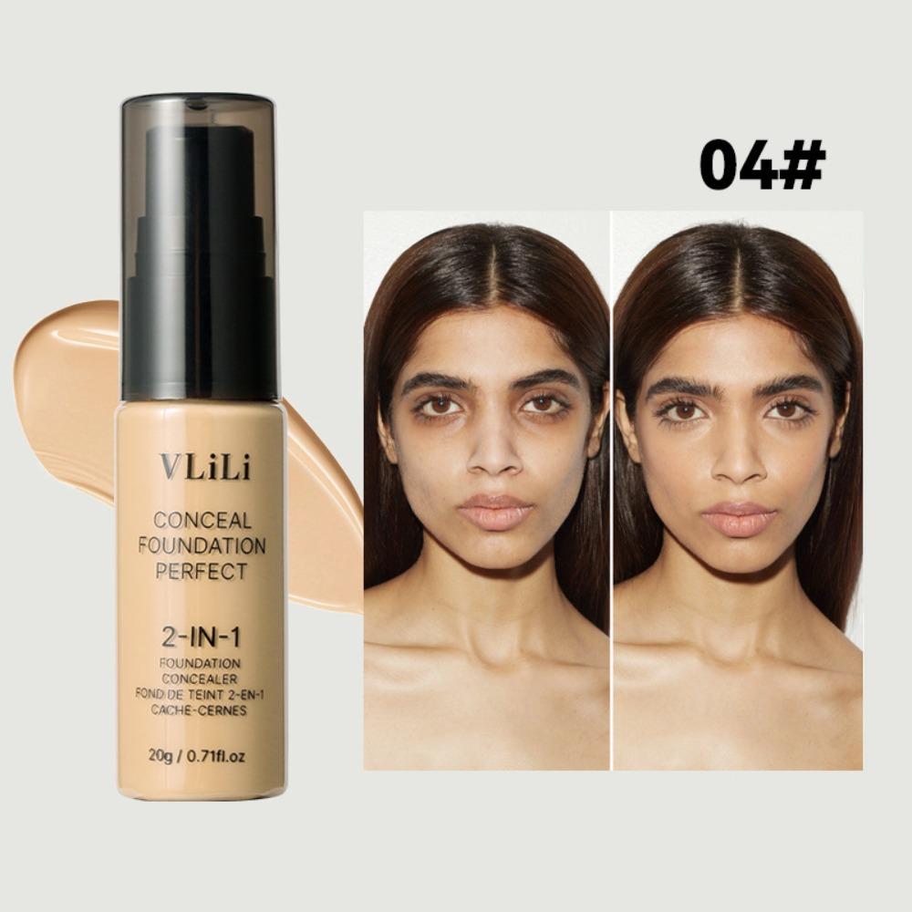New Waterproof Liquid Foundation Oil-Control Full Coverage Face Foundation Cream Sweat Proof Matte Foundation Concealer Cream