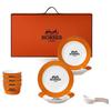 Xiaoyueya Emma Orange Ceramic Dinnerware Gift Set