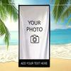 Personalisiertes Strandtuch Benutzerdefiniertes Foto Name/Logo/Wort Übergroßes Mikrofaserhandtuch Hochzeitsfeier Souvenir für Strand Schwimmen Bad