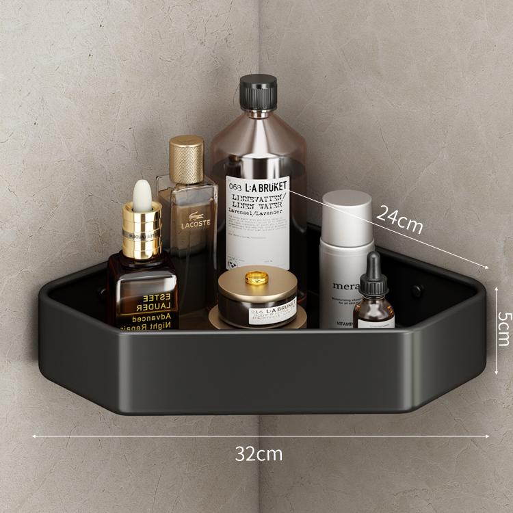 Multi-Tier Aluminum Wall-Mounted Kitchen Bathroom Rack Corner Shower Caddy Storage Metal Hooks Shelf Basket for Shower Organizer