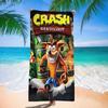 Video Game C-Crash B-Bandicoot Beach Towel Bath Towels for Girl Microfiber Quick Dry Custom Sand Free Beach Yoga Spa Gym Pool