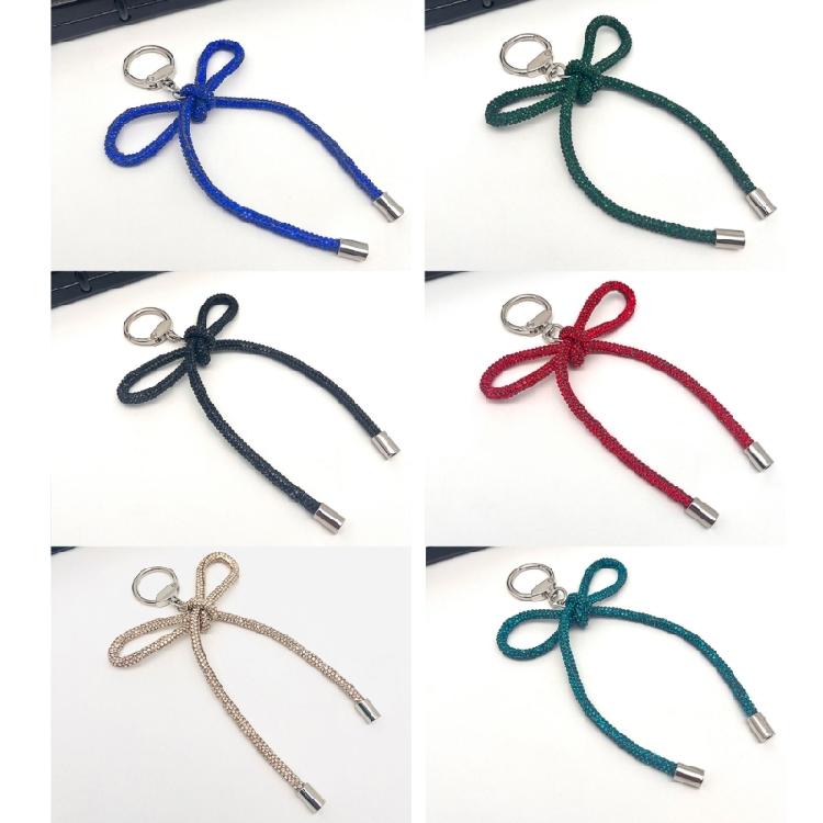 Fashion Forward Rhinestones Bowknot Key Chain Trendy Rhinestones Bowknot Key Chain Charm Stylish Keyrings Pendant