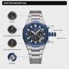 Mens Watches Stainless Steel Watch Waterproof Luxury Quartz Clock Chronograph Luminous Wristwatches Relogio Masculino