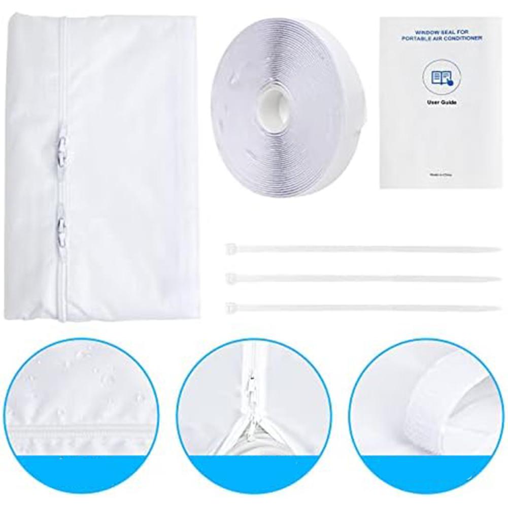 500cm Polyester Portable Air Conditioner Window Sealing Cloth Mobile Air Conditioner Kit Effective Warm Air Blockage