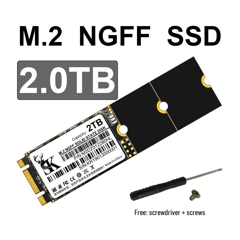 Universal M.2 NGFF SSD for Desktop/Notebook - Available In 64GB, 128GB, 256GB, 512GB, and 1TB.