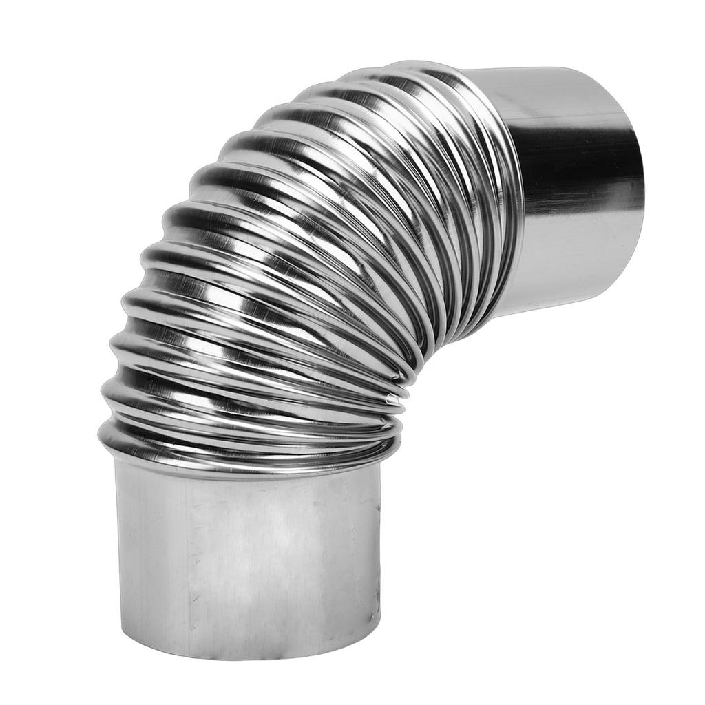 Stove Pipe Elbow 7.5cm Diameter Stainless Steel Flue Extension Elbow Chimney for Outdoor Camping Wood Stove