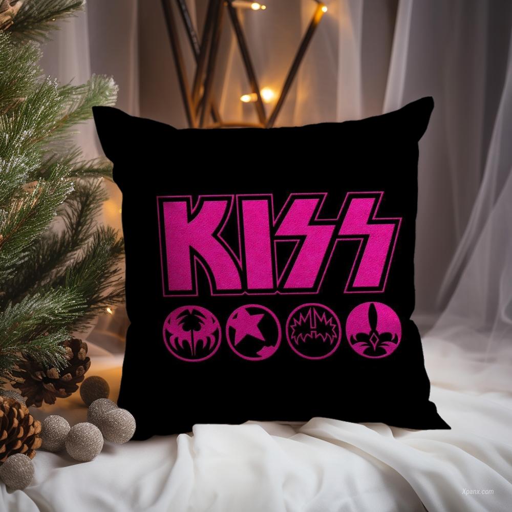Rock K-Kiss Band Music Cushion Cover Premium Comfort Reversible Pillow Cove -Two in One Design for Any Room & Car Interior