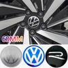 FD09-4PCS 60mm Car Wheel Center Decal Hub Sticker for VW Golf GTI Polo Passat Rline JETTA MK4 Tiguan CC Bettle SCIROCCO