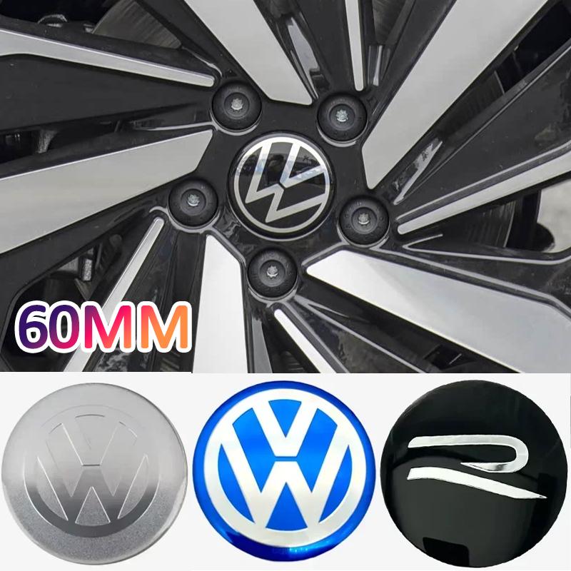 4PCS 60mm Car Wheel Center Decal Hub Sticker for VOLKSWAGEN VW Golf GTI Polo Passat Rline JETTA MK4 Tiguan CC Bettle SCIROCCO C333