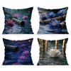 Elegant Lotus Decorative Cushions Pillowcase Polyester Cushion Cover Throw Pillow Sofa Decoration Pillowcover Home Decor