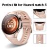 Silikon-Lederarmband für Huawei Watch 5 46MM Ohne Lücken Gummiarmband für Huawei Watch 5 42mm Unteres Schnellverschlussband