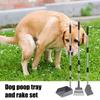 Metal Pet Waste Scooper With Adjustable Handle For Dogs Stainless Steel And Aluminum Poop Shovel Tray Rake Combo Set