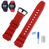 Casio AQS810W SGW300H MRW200H AEQ110W AE1000W WS200H W800H W216H W-215 İçin Silikon Kayış Bant Kauçuk Spor Saat Bilekliği 18mm