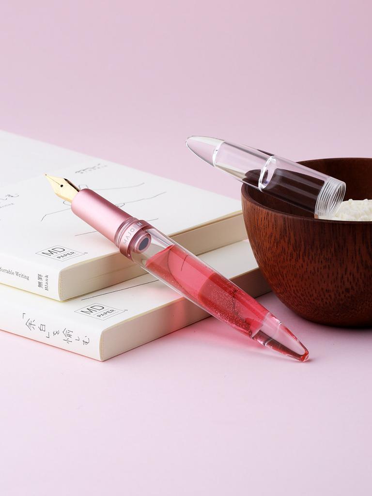 Majohn M2 Penna Stilografica Dimostrativa ad Alta Capacità Con Contagocce Inchiostro Visibile Penne Trasparenti Per Scrittura Forniture Scolastiche Ufficio