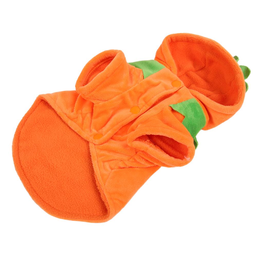 Halloween Pumpkin Dog Clothes Cute Warm Dog Costume for Medium Large Dogs Autumn Winter Orange XL