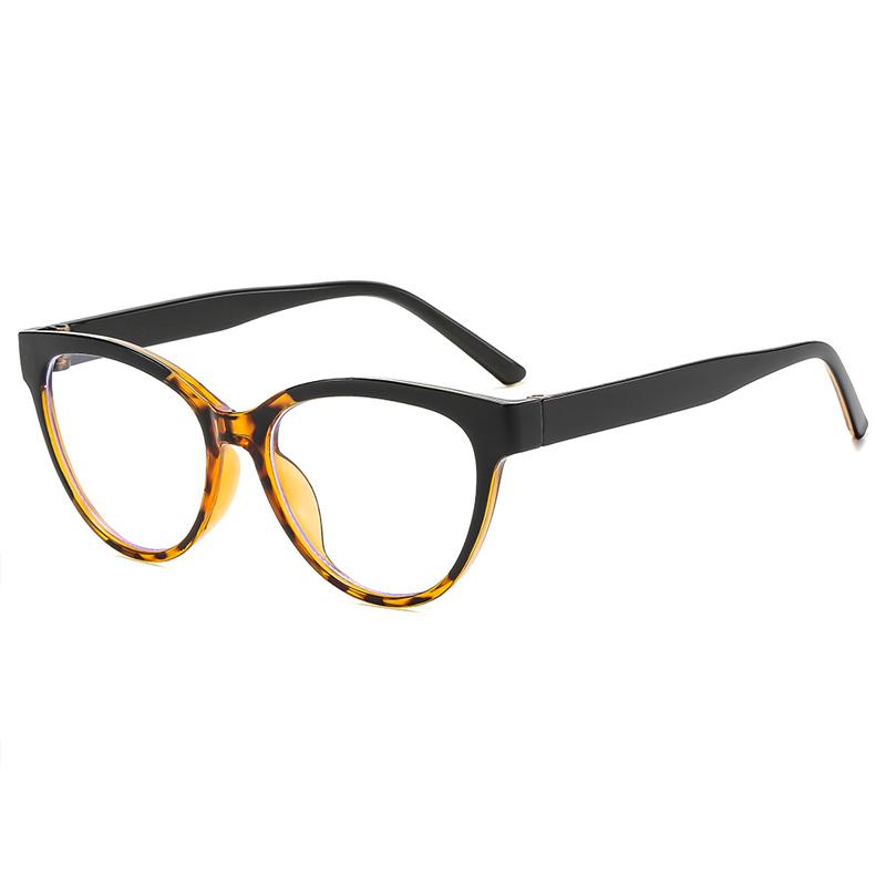 New Cat Eye Women Glasses Frame Clear Anti-Blu-Ray Eyewear Fashion Olive Green Men Optical Frame