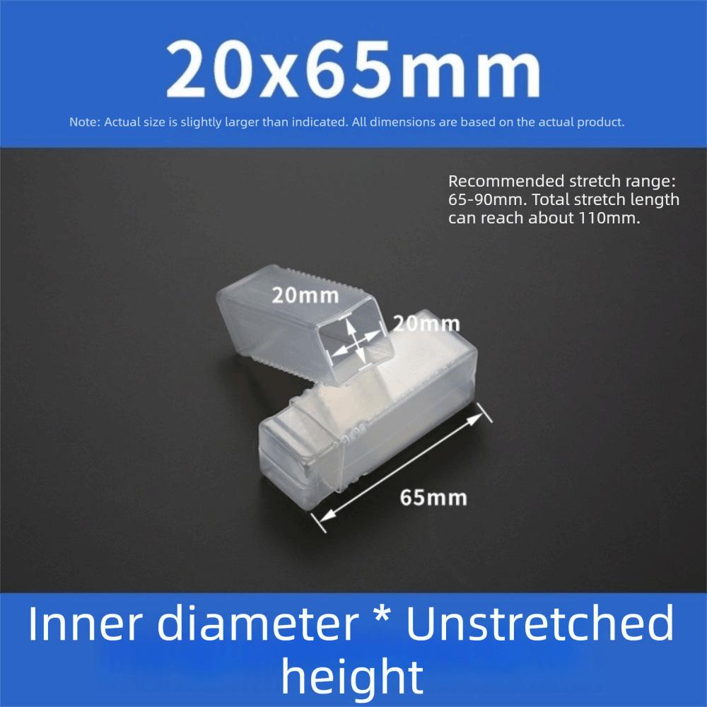 5pcs Portable Square Drill Bit Packaging Boxes Transparent Plastic Packaging Box Telescopic Storage Boxes Accessories Storage