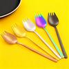 304 Stainless Steel Dual-Use Western Salad Spoon with Long Handle