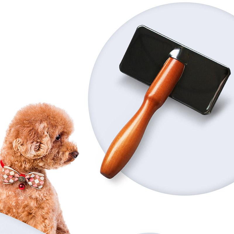Dog Comb Solid Wood Brush Pet Hair Remover Dog Grooming Brush Cat Hair Knot Combs Comfortable Handle Dogs Comb Pet Accessories