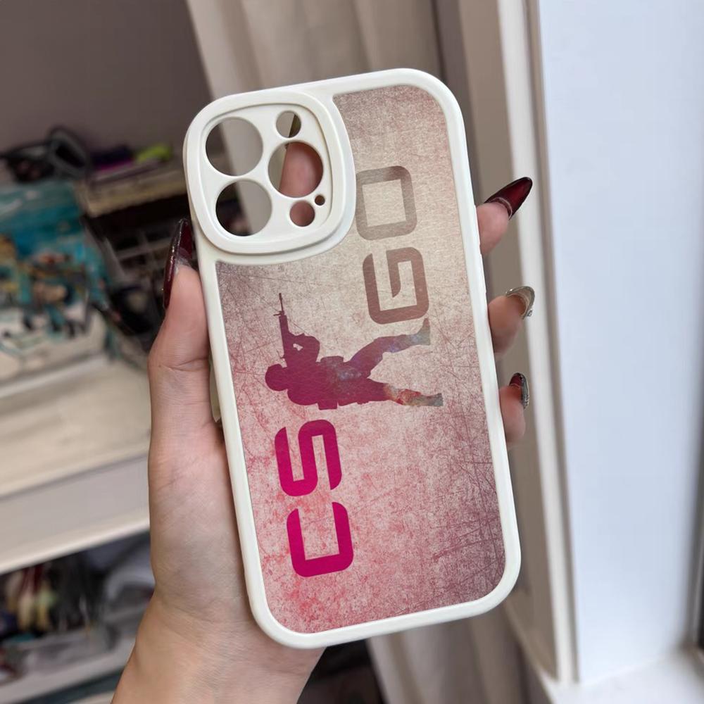 Game C-Counter-Strike CS2 Phone Case For Iphone 16 15 14 12 13 Pro Max 11 Mini Xs Puls Lambskin Silicone Cover