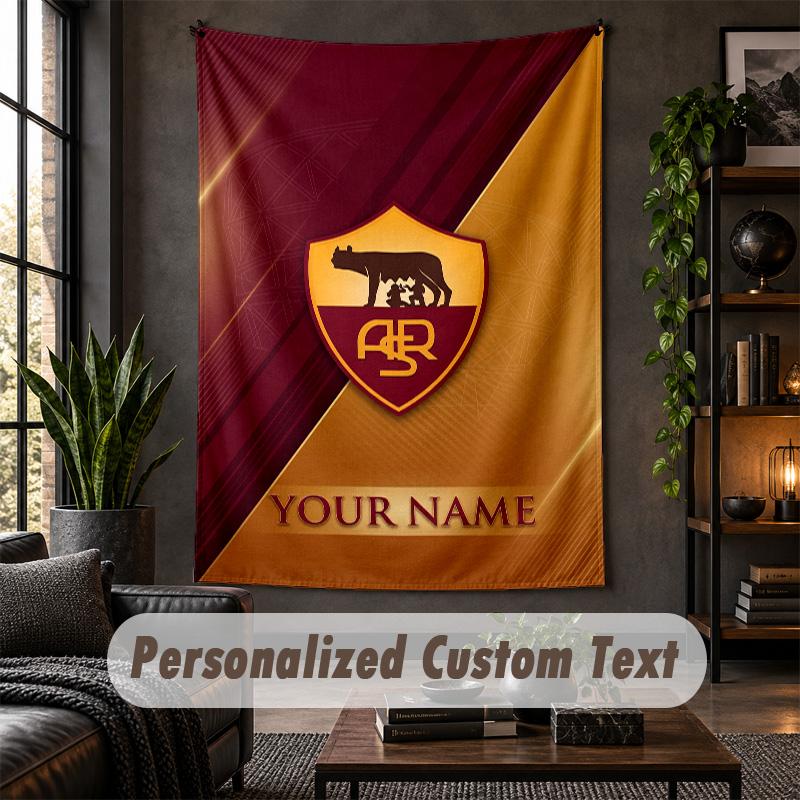 Wall Tapestry AS Roma Print Custom Name Text Wall Hanging Home Decor