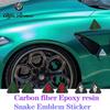 XWFF6 2Pcs Snake Logo Decal Car Side Fender Body Badge Sticker For Giulia Mito Giulietta 159 156 147 Sportiva Stelvio GT