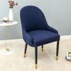 Large Curved Special-Shaped Dining Chair Cover, Semi-Circular Chair Cover, Cushion Backrest, Integrated Chair Back, Simple Elasticity
