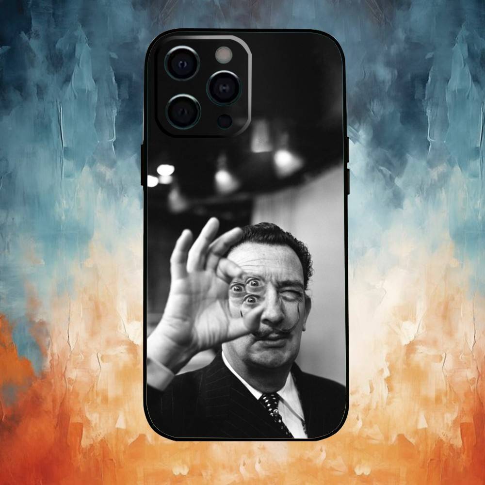 Salvador Dali Kunst Handyhülle Für iPhone 17,16,15,14,13,12,11 Plus,Pro,Max,XS Silikon Weiche Hülle