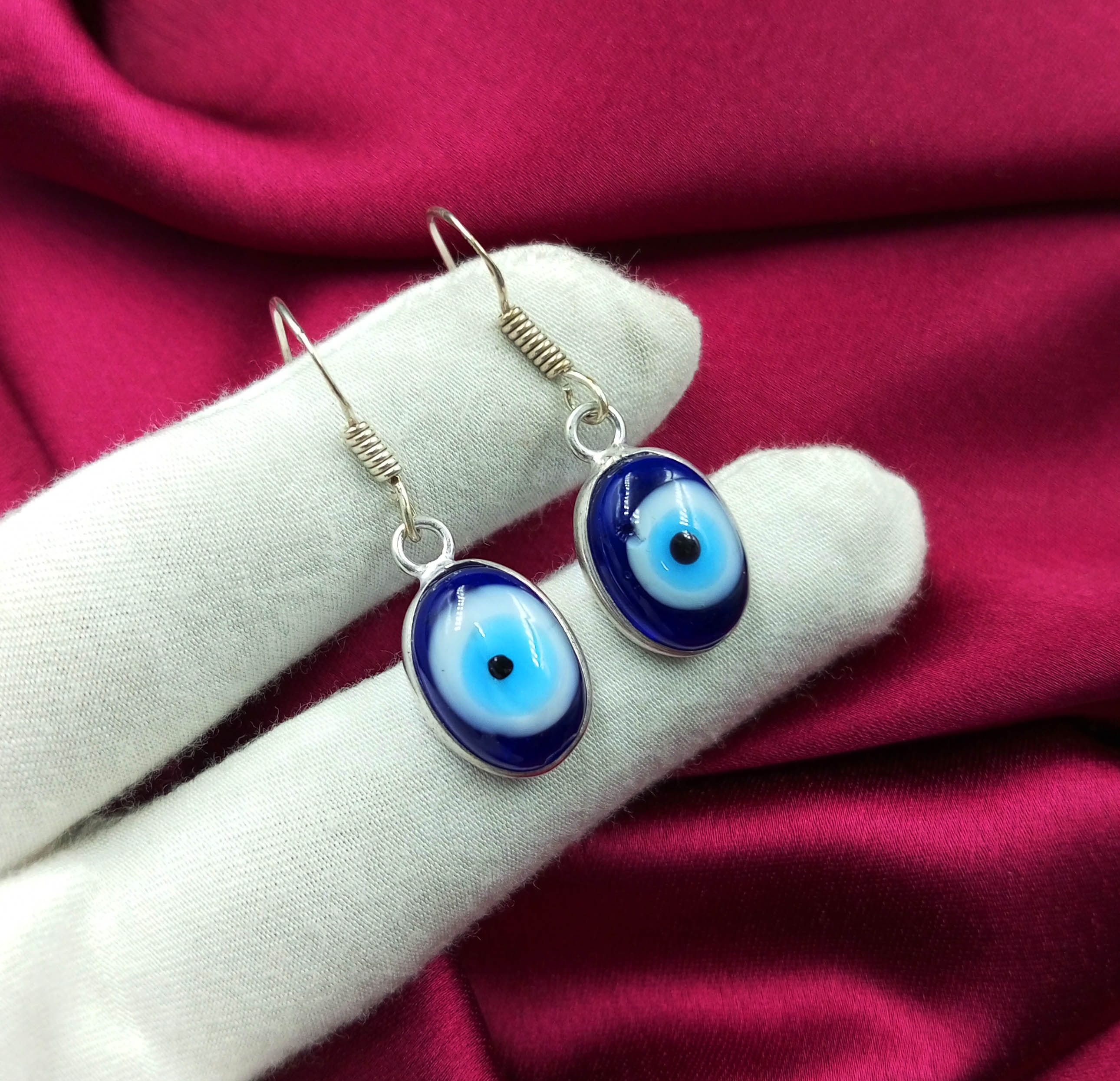 

Женские серьги-крючки Evil Eye Gemstone из стерлингового серебра 925 пробы EEJ-E29
