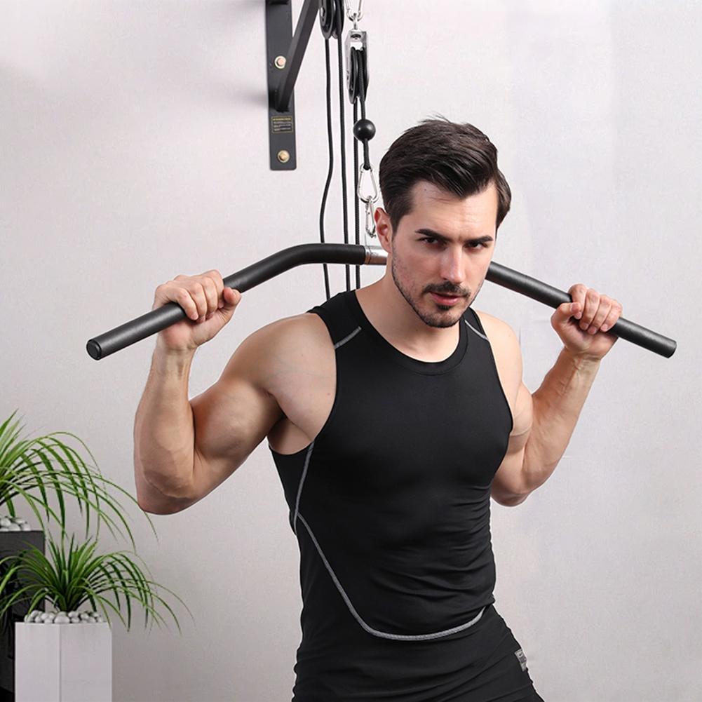 LAT Pull Down Bar Curl Pulldown Bar Detachable Triceps Pulldown Bar Adjustable LAT Pulldown Handle Attachments for Shoulder Back